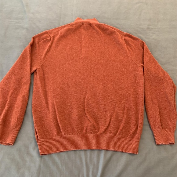 Brooks Brothers Sweaters Lot Of 2 Mens Large Gray Orange Cotton Cashmere Henley - Picture 10 of 12